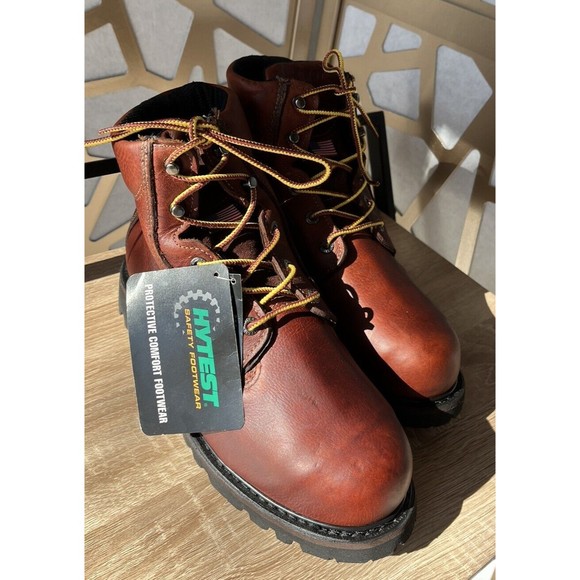 New Hytest Usa Men Metatarsal Guard Safety Work Boots Leather 9.5 3E W Steel Toe main image 9